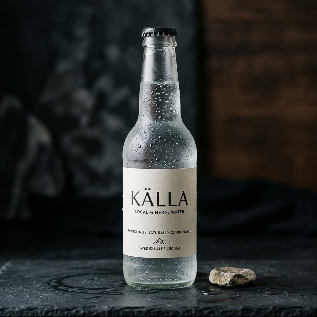 Sparkling water served chilled